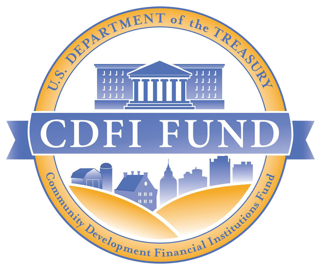 Blue and gold CDFI fund logo