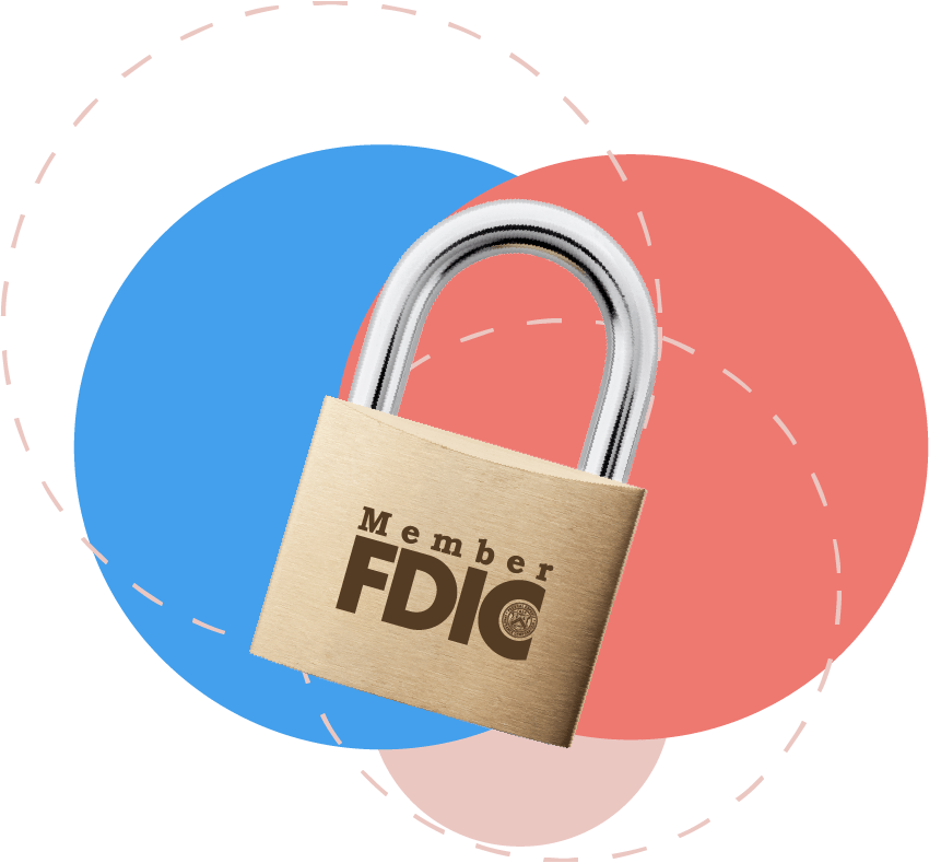 Padlock with FDIC logo