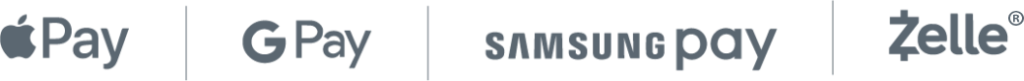 Apple Pay, Google Pay, Samsung Pay, Zelle