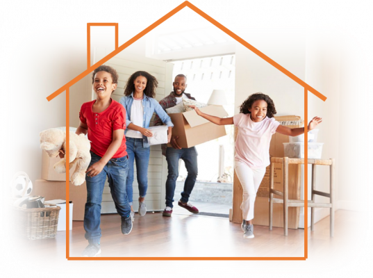 hero image (1) Family entering a home excitedly